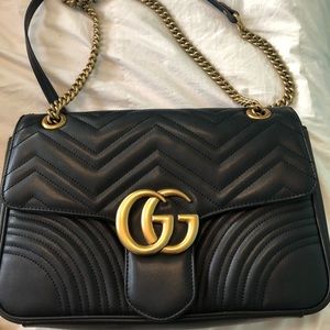 Gucci marmont bag medium all black